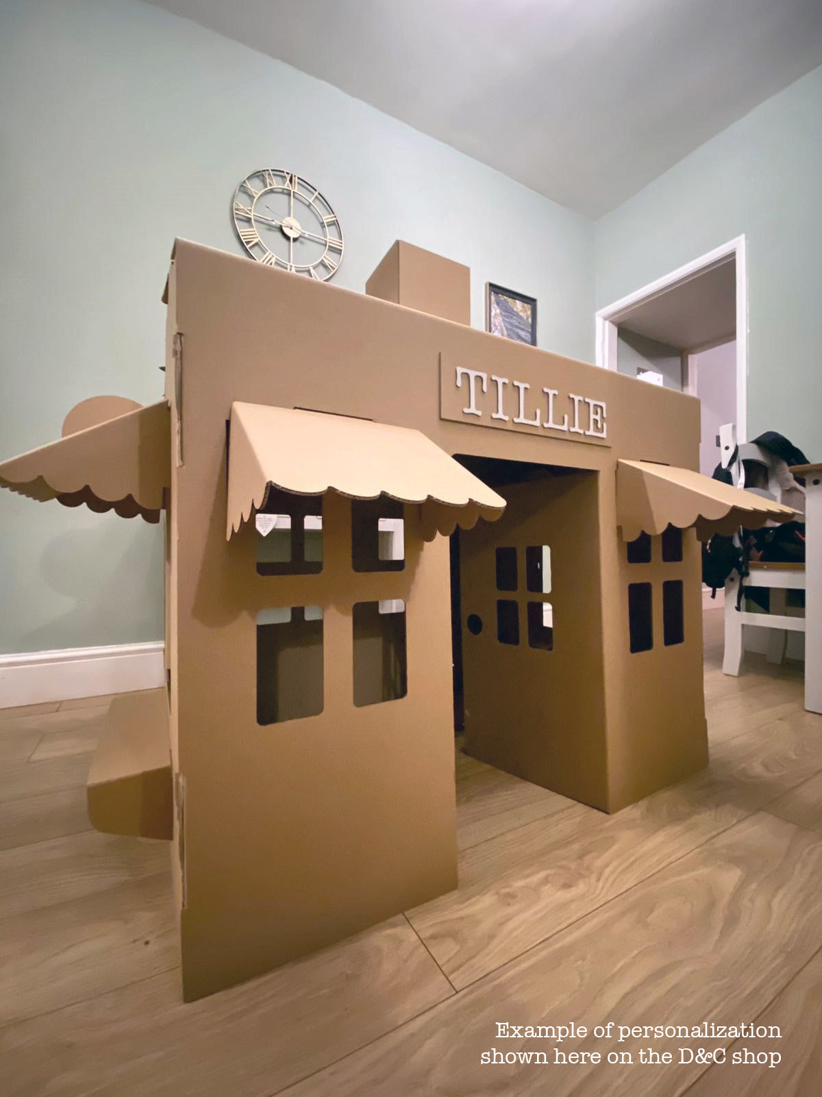 Large store cardboard playhouse