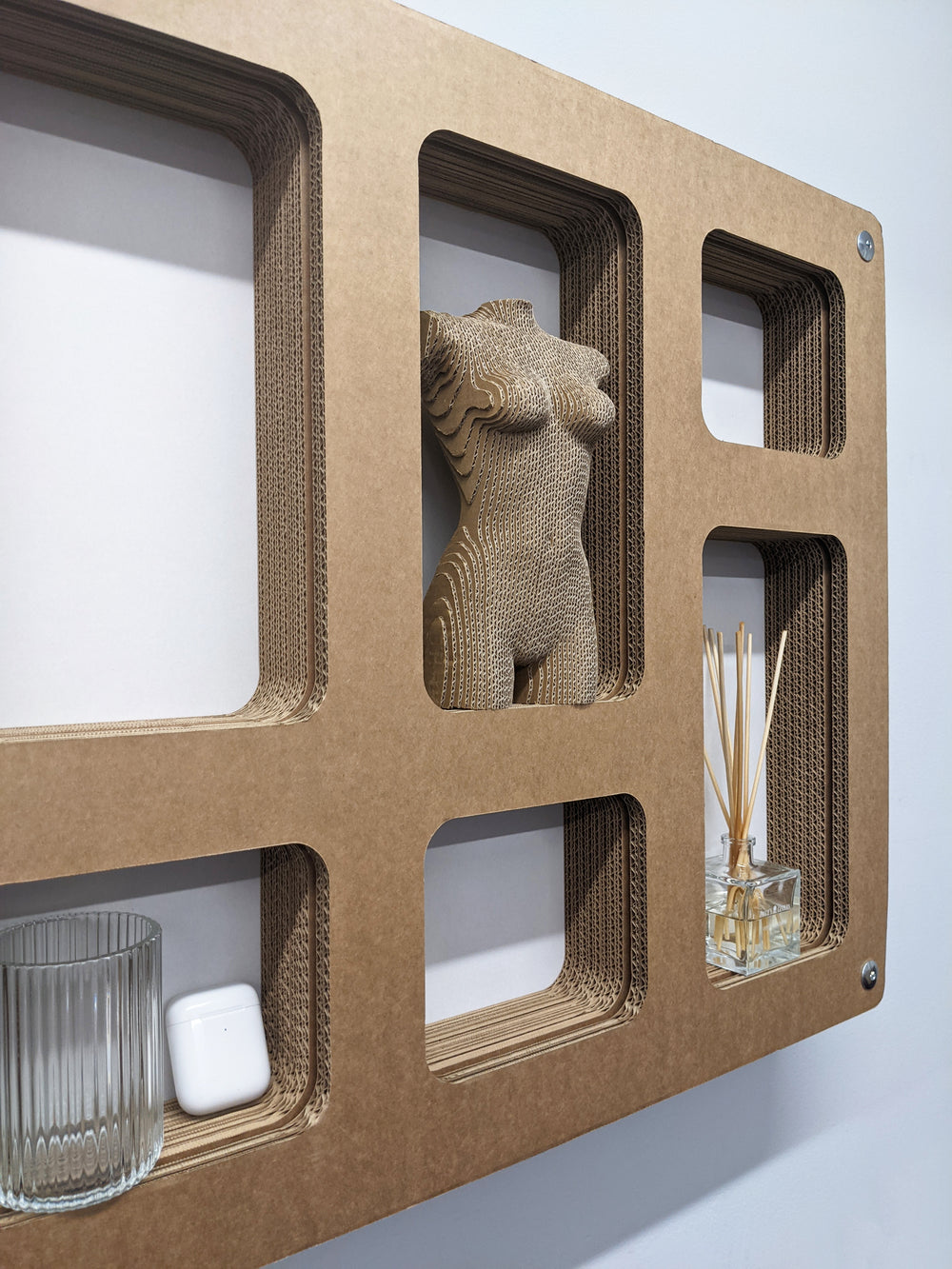 Cardboard Compartment Shelf - Deckle & Chop